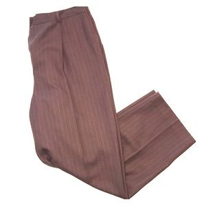 Brown pinstriped work pants